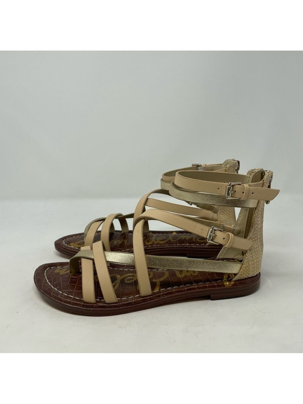 Sam Elderman Gibbs Leather Strappy Gladiator Sandals - NWT - Picture 9 of 11